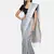 Grey woven pure linen saree with blouse