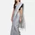 Grey woven pure linen saree with blouse
