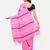 Pink woven pure linen saree with blouse