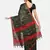 Brown woven pure linen saree with blouse