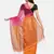 Pink woven linen  saree with blouse