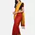 Red plain silk cotton saree with blouse