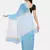 Blue plain silk cotton saree with blouse