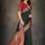 Black woven banarasi silk saree with blouse