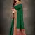 Green woven banarasi silk saree with blouse