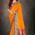 Mustard woven banarasi silk saree with blouse