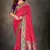 Pink woven banarasi silk saree with blouse