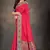 Pink woven banarasi silk saree with blouse