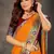 Mustard woven banarasi silk saree with blouse