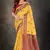Yellow woven cotton silk saree with blouse