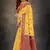 Yellow woven cotton silk saree with blouse