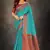 Blue woven cotton silk saree with blouse