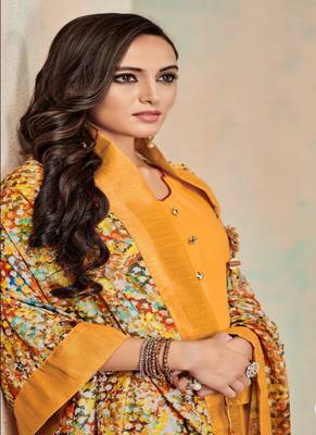 Yellow fancy cotton salwar 2
