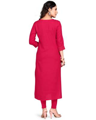Magenta printed rayon ethnic-kurtis 2
