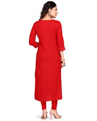 Red printed rayon ethnic-kurtis 2