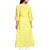 Yellow printed cotton ethnic-kurtis