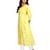 Yellow printed cotton ethnic-kurtis