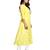 Yellow printed cotton ethnic-kurtis