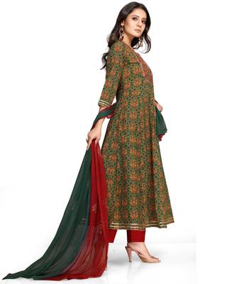 Green printed cotton ethnic-kurtis 4