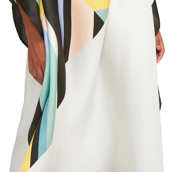 JSDC Women's Boat Neck Style Printed Softy Silk Kaftan 5