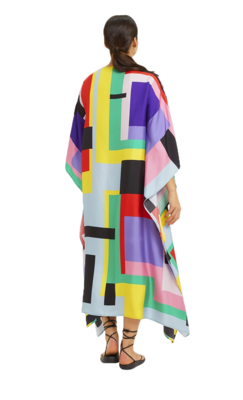JSDC Calf Length Printed Softy Silk Kaftan For Women 2