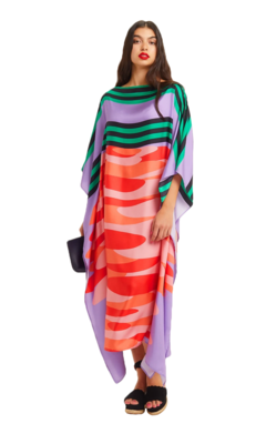 JSDC Women's Lounge Wear Calf Length Printed Softy Silk Kaftan  1