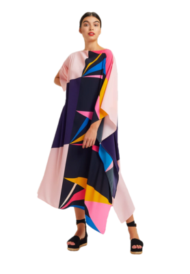 JSDC Women's Beach Wear Printed Softy Silk Kaftan Top 1