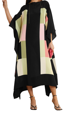 JSDC Boat Neck Printed Softy Silk Kaftan For Women 1