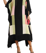 JSDC Boat Neck Printed Softy Silk Kaftan For Women