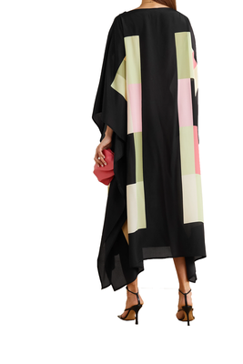 JSDC Boat Neck Printed Softy Silk Kaftan For Women 2