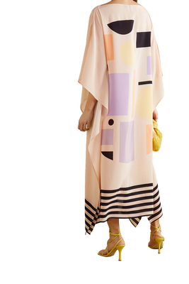 JSDC Women's Calf Length Printed Softy Silk Kaftan Kurta 2