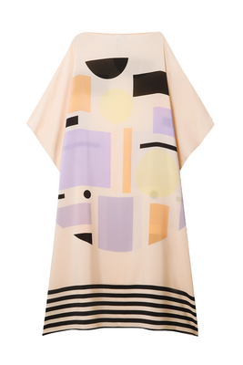 JSDC Women's Calf Length Printed Softy Silk Kaftan Kurta 4