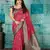 Rani Pink Woven Banarsi Silk Blend Saree