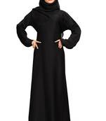 Khadija fashion, plain Imported Nida fabric with black pearl work scarf burqa for islamic girls