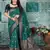 Teal  Woven Banarsi Silk Blend Saree