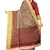 Olive printed pure polyester saree with blouse