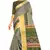 Multicolor printed pure polyester saree with blouse