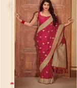 Blood Red Banarsi Silk Saree