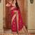 Blood Red Banarsi Silk Saree