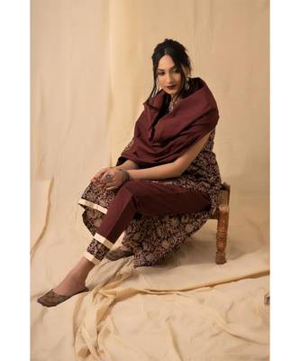 cotton maroon Rhubarb KURTA SET 3