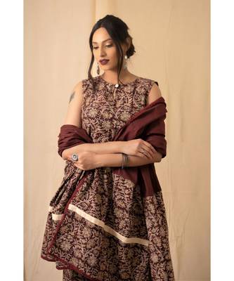 cotton maroon Rhubarb KURTA SET 6