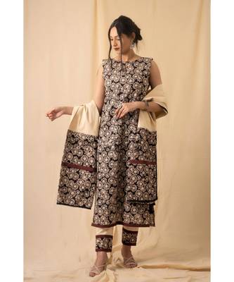 cotton Beige Sheetal KURTA SET 1
