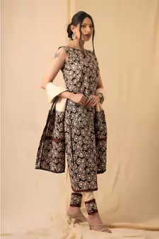 cotton Beige Sheetal KURTA SET