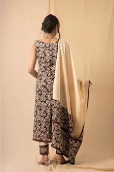 cotton Beige Sheetal KURTA SET