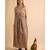 cotton Beige Vasudha maxi DRESS
