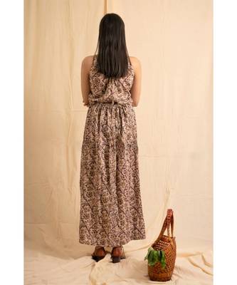 cotton Beige Vasudha maxi DRESS 4