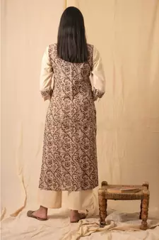 cotton Beige Chaaya KURTA set