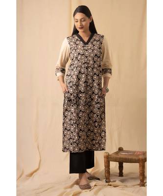 cotton Black  Daisy KURTA set 1