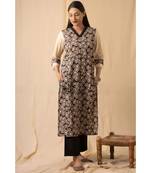 cotton Black  Daisy KURTA set