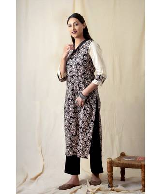 cotton Black  Daisy KURTA set 2